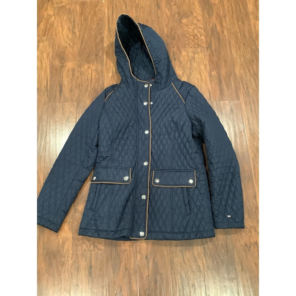 TOMMY HILFIGER CLASSIC BLACK QUILTED JACKET L LIGHTWEIGHT Perfect Condition